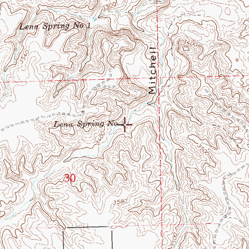 Topographic Map of Lena Spring Number Two, SD