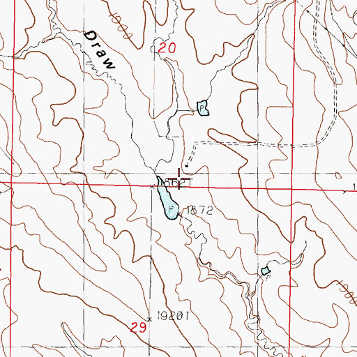Topographic Map of Lewis Ranch, SD