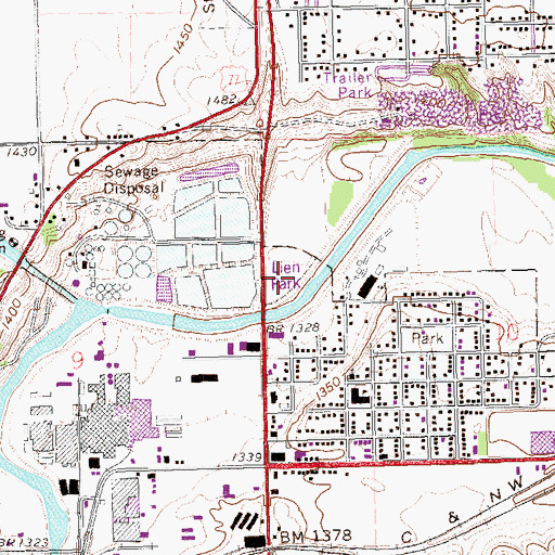 Topographic Map of Lien Park, SD