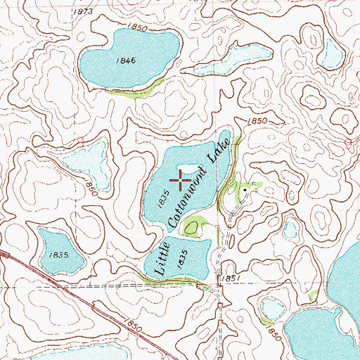 Topographic Map of Little Cottonwood Lake, SD