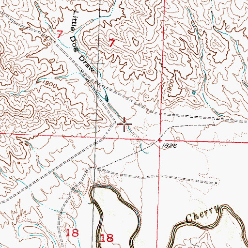 Topographic Map of Little Dog Draw, SD