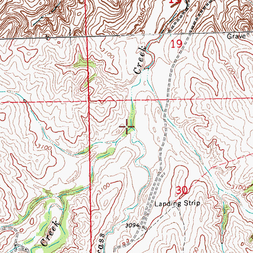 Topographic Map of Little Grass Creek, SD