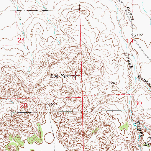 Topographic Map of Log Spring, SD