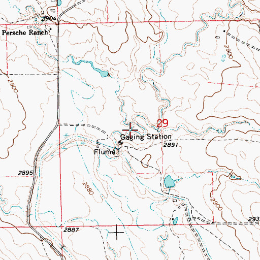 Topographic Map of Lonetree Creek, SD