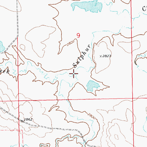 Topographic Map of Lonetree Creek, SD