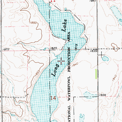 Topographic Map of Long Lake, SD