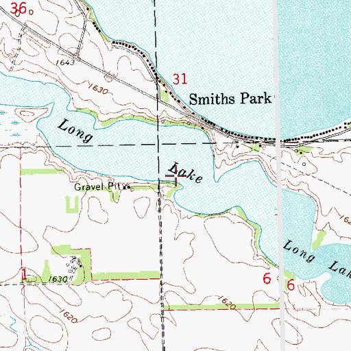 Topographic Map of Long Lake, SD