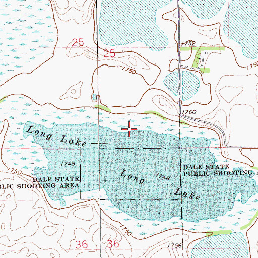 Topographic Map of Long Lake, SD
