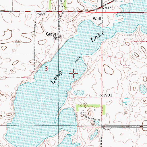 Topographic Map of Long Lake, SD