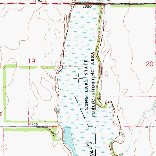 Topographic Map of Long Lake State Public Shooting Area, SD