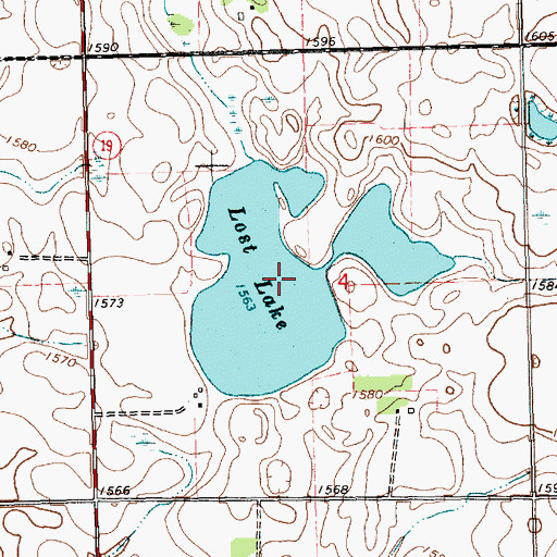 Topographic Map of Lost Lake, SD