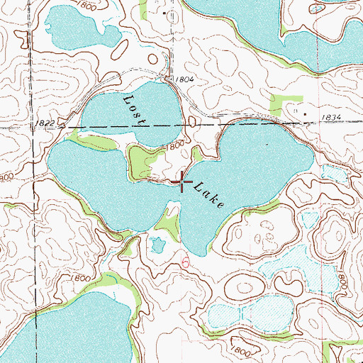 Topographic Map of Lost Lake, SD