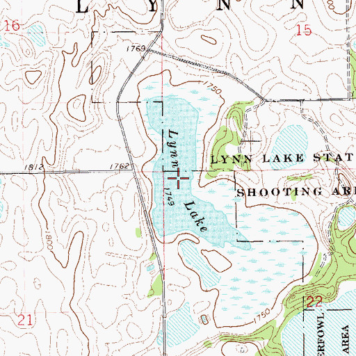 Topographic Map of Lynn Lake, SD
