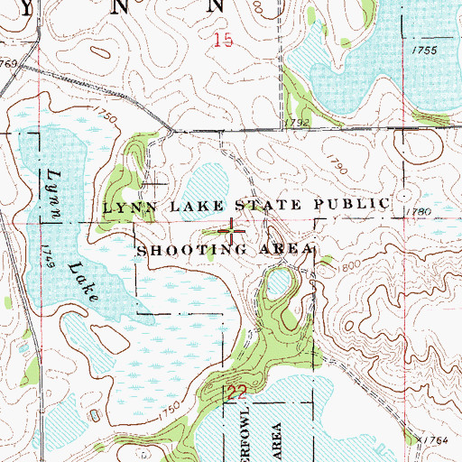 Topographic Map of Lynn Lake State Public Shooting Area, SD