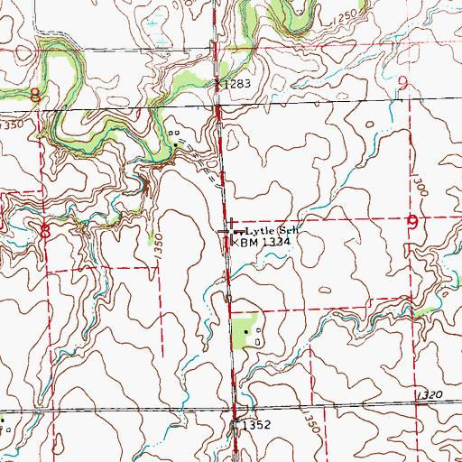 Topographic Map of Lytle School, SD