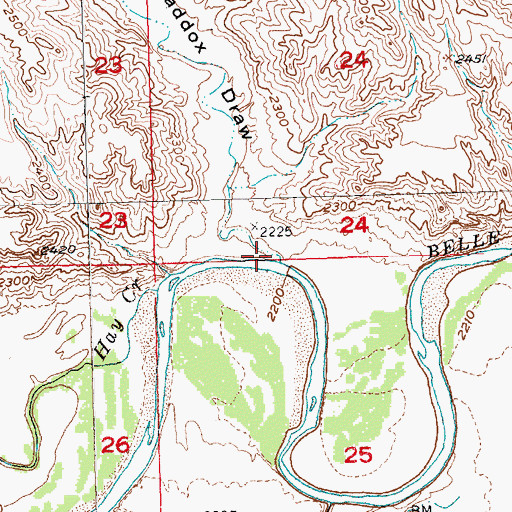 Topographic Map of Maddox Draw, SD