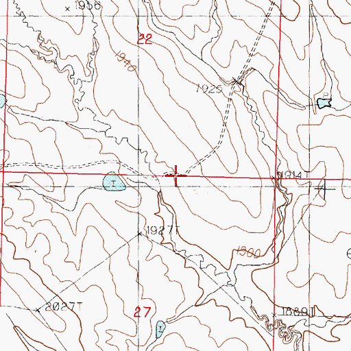 Topographic Map of Madison Ranch, SD