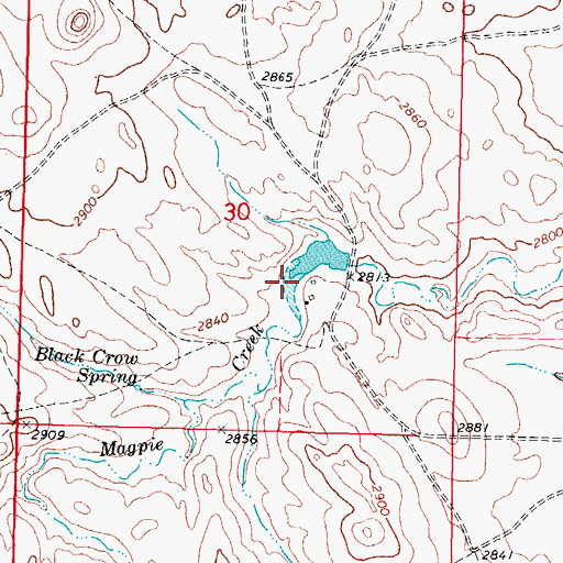 Topographic Map of Magpie Creek, SD
