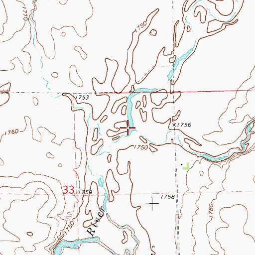 Topographic Map of Mahoney Creek, SD