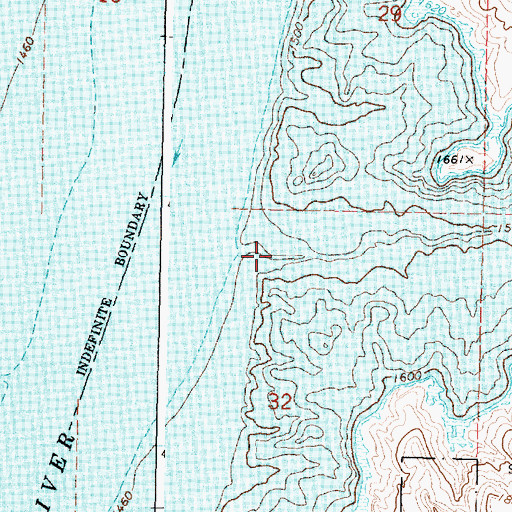 Topographic Map of Mail Shack Creek, SD
