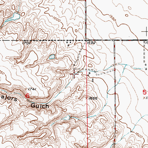 Topographic Map of Majors Gulch, SD