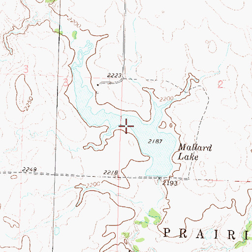 Topographic Map of Mallard Lake, SD