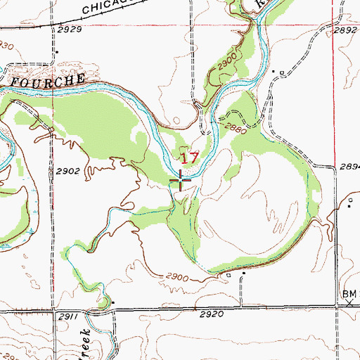 Topographic Map of Maloney Creek, SD
