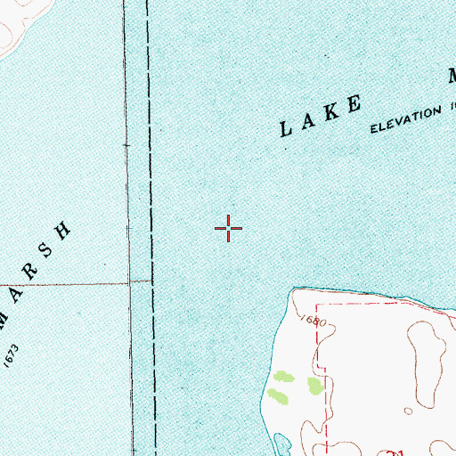 Topographic Map of Lake Marsh, SD