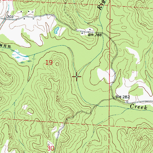 Topographic Map of Right Hand Fork Dunn Creek, AL