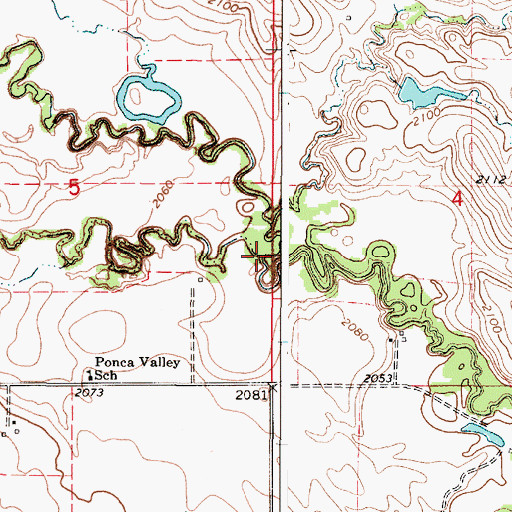 Topographic Map of Masdon Creek, SD