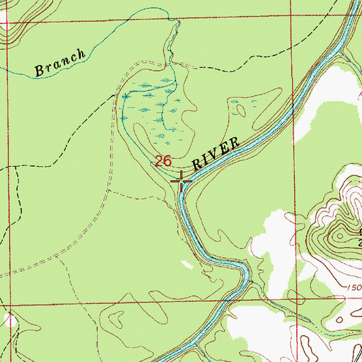 Topographic Map of Rile Branch, AL