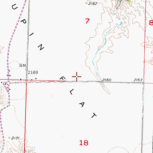 Topographic Map of Maupin Flat, SD