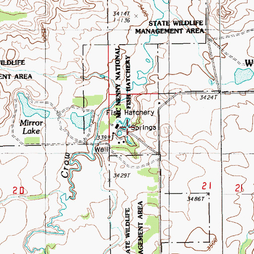 Topographic Map of McNenny Fish Hatchery, SD