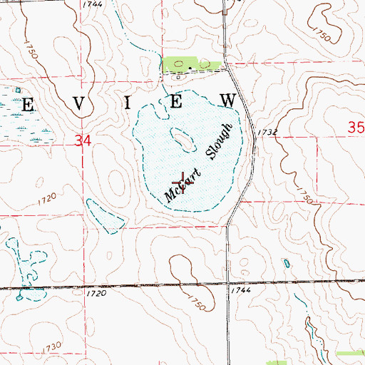 Topographic Map of McCart Slough, SD