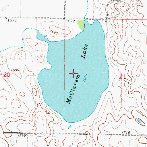 Topographic Map of McClarem Lake, SD