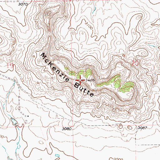 Topographic Map of McKenzie Butte, SD