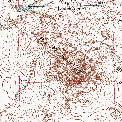 Topographic Map of Mount McKinley, SD