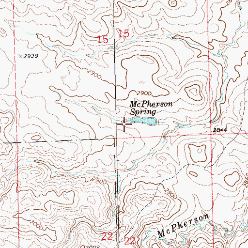 Topographic Map of McPherson Spring, SD