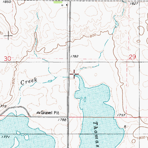 Topographic Map of Medicine Creek, SD