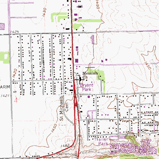 Topographic Map of Messiah Church, SD