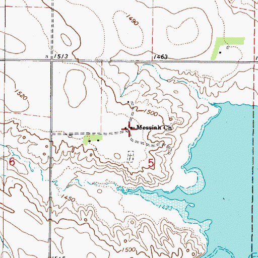 Topographic Map of Messiah Church, SD