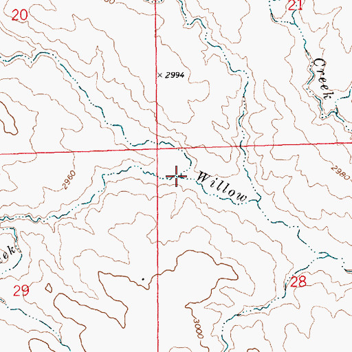 Topographic Map of Middle Creek, SD