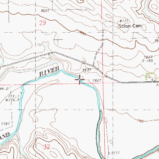 Topographic Map of Middle Creek, SD
