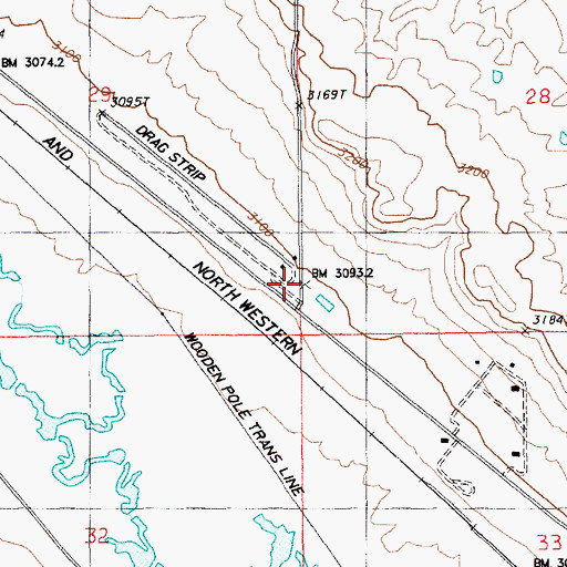 Topographic Map of Middle Creek School, SD