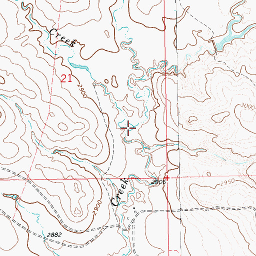 Topographic Map of Middle Jack Creek, SD