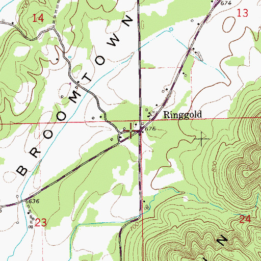Topographic Map of Ringgold, AL