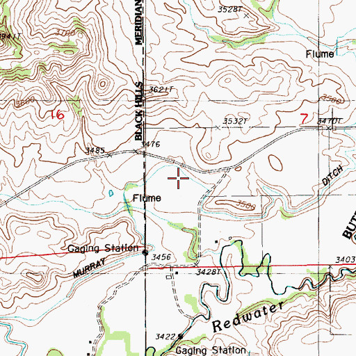 Topographic Map of Miller Ditch, SD