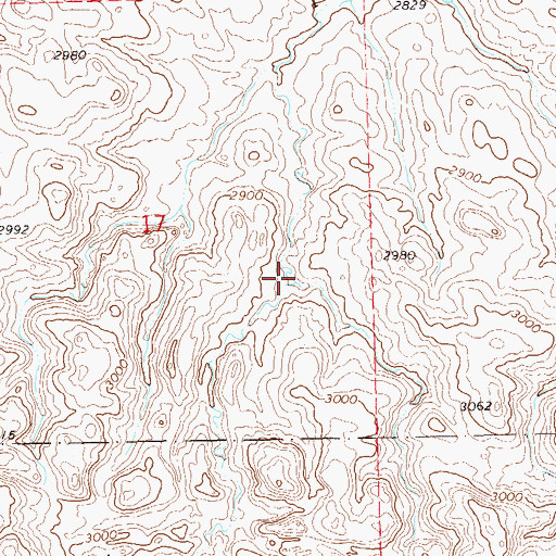 Topographic Map of Mitchell Draw, SD