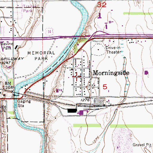 Topographic Map of Morningside, SD