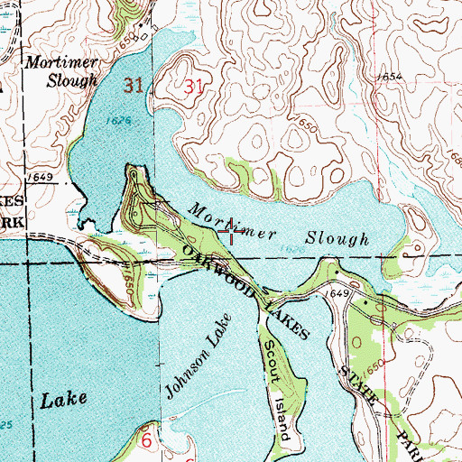 Topographic Map of Mortimer Slough, SD